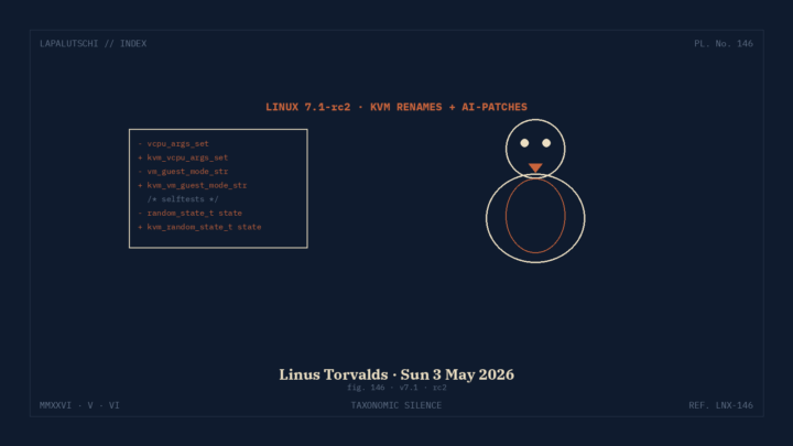 KERNEL-HAMMER! Linus knallt Linux 7.1 RC2 raus — JETZT durchsuchen wir DIE KVM-Renaming-Welle!