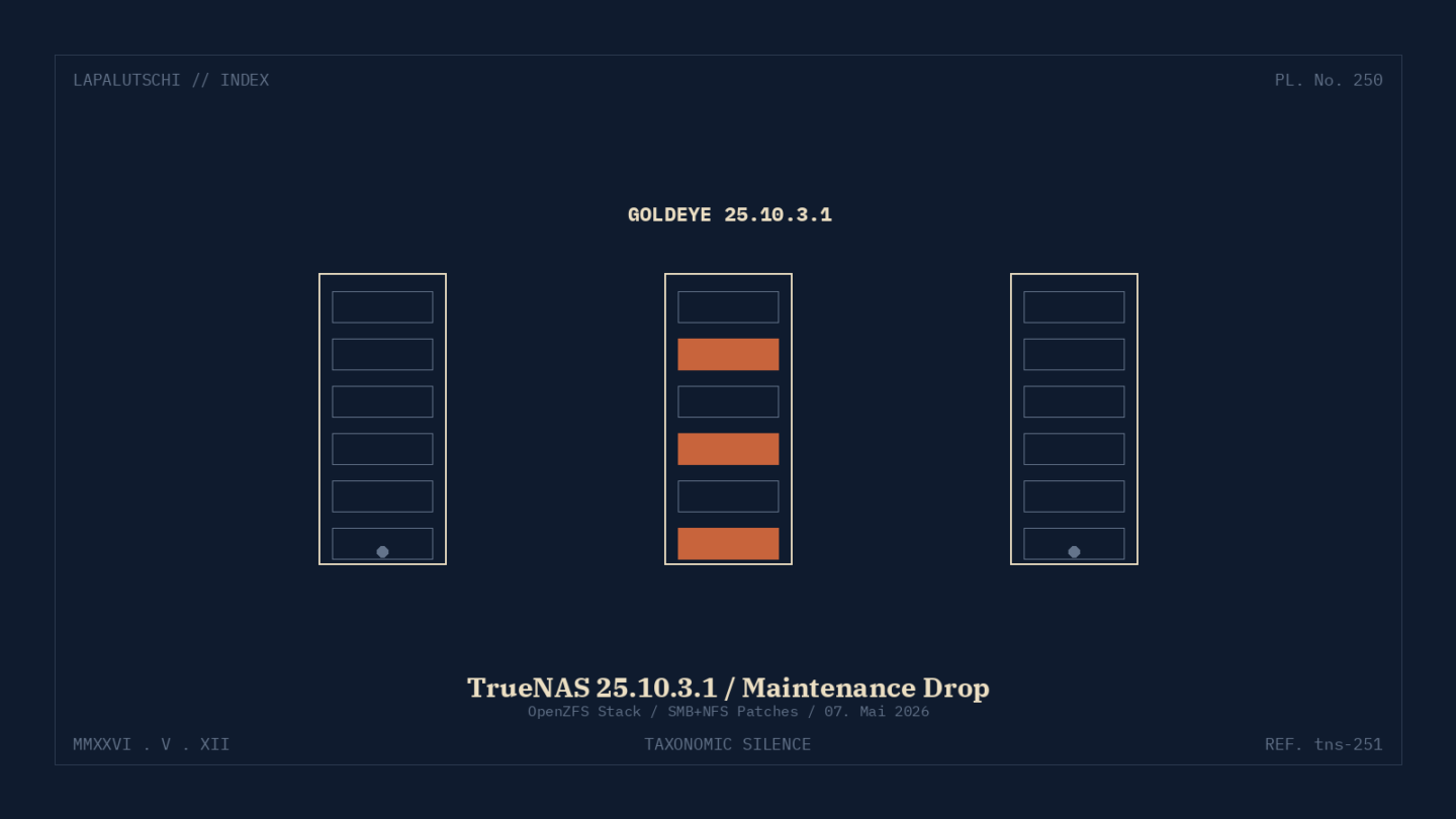 GOLDEYE-HAMMER! TrueNAS 25.10.3.1 fegt JETZT Datei-Bugs aus deinem NAS — Update an!