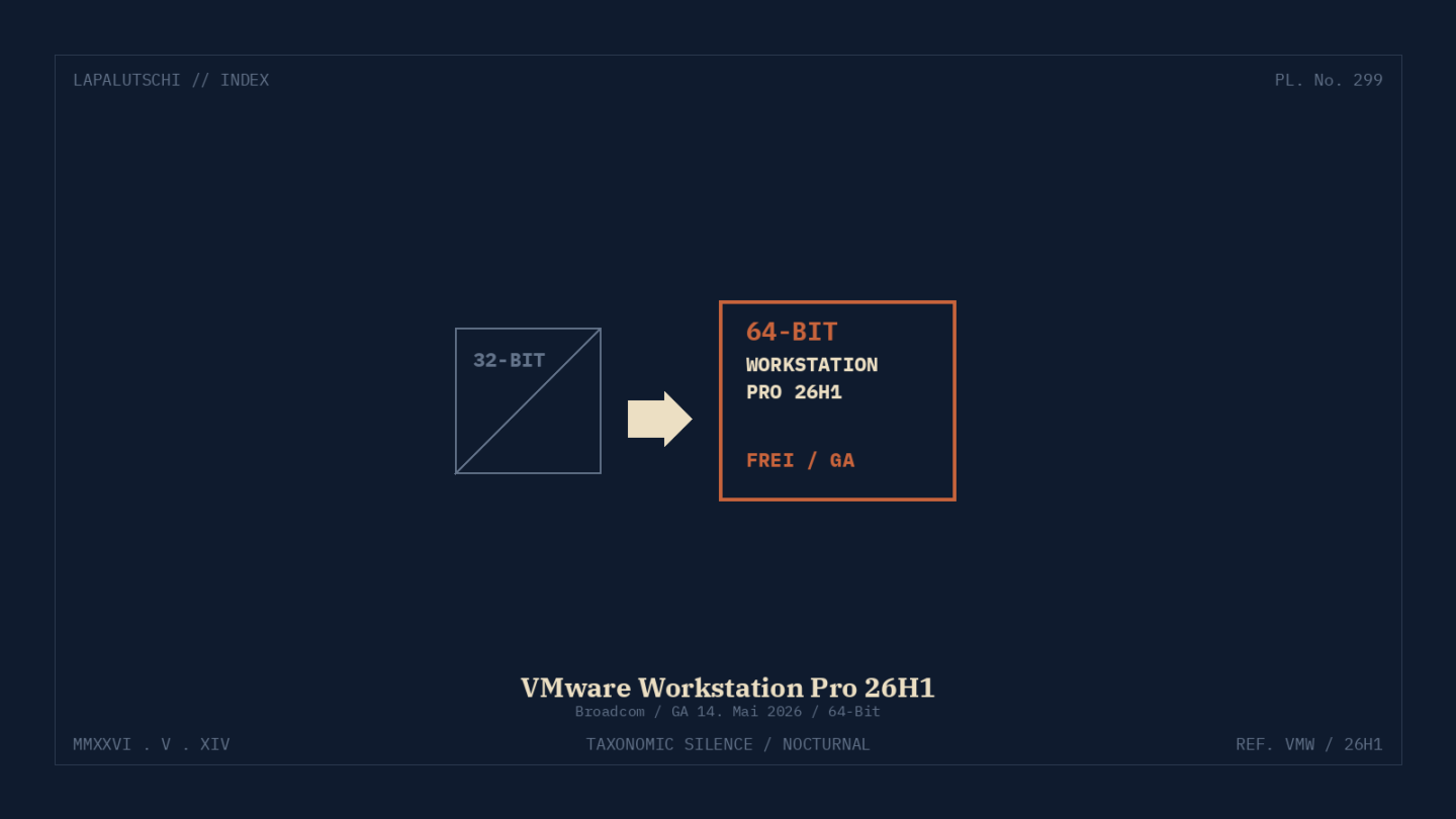 VMWARE-HAMMER! Workstation Pro 26H1 ist HEUTE da — DEIN Hypervisor läuft endlich 64-Bit auf Windows