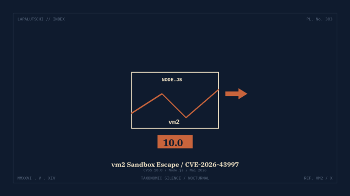 NODE-SCHOCK! vm2-Sandbox EXPLODIERT — Code in JEDER Node-App wird zur GAU-Falle, CVSS perfekte 10