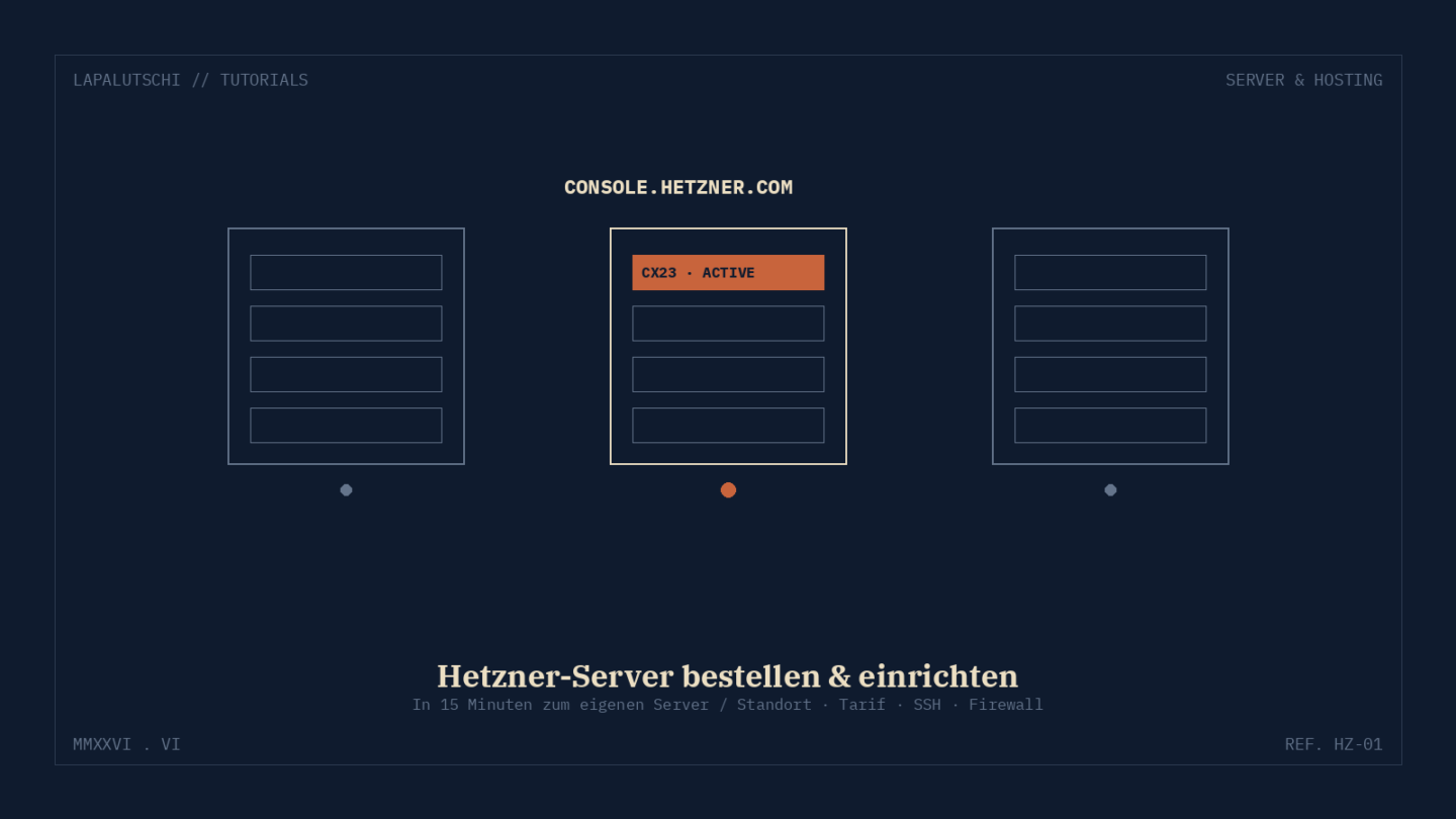 Hetzner-Server bestellen und einrichten – in 15 Minuten zum eigenen Server