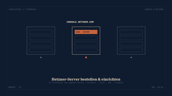 Hetzner-Server bestellen und einrichten – in 15 Minuten zum eigenen Server