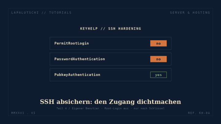 SSH absichern: deinen Server-Zugang in 15 Minuten dichtmachen
