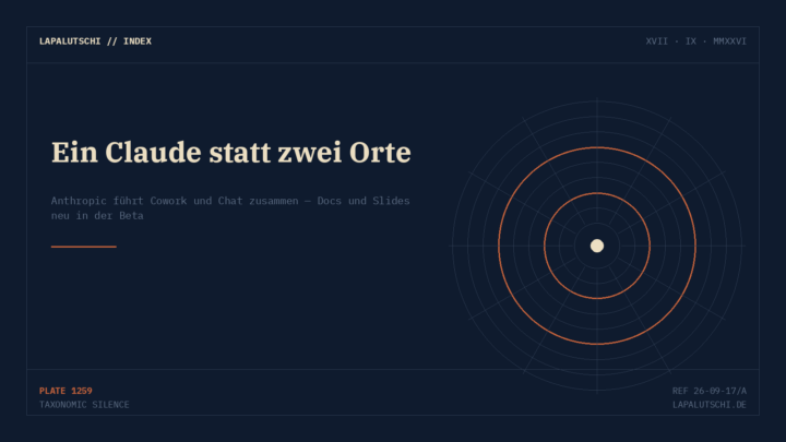 SCHLUSSSTRICH! Anthropic wirft Claude und Cowork zusammen — und legt Docs und Slides obendrauf