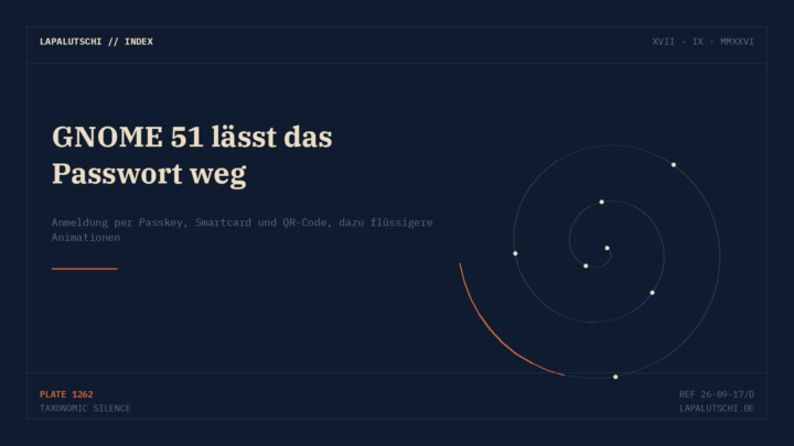 PASSWORT ADE! GNOME 51 lässt dich per Sicherheitsschlüssel anmelden — und läuft endlich flüssig