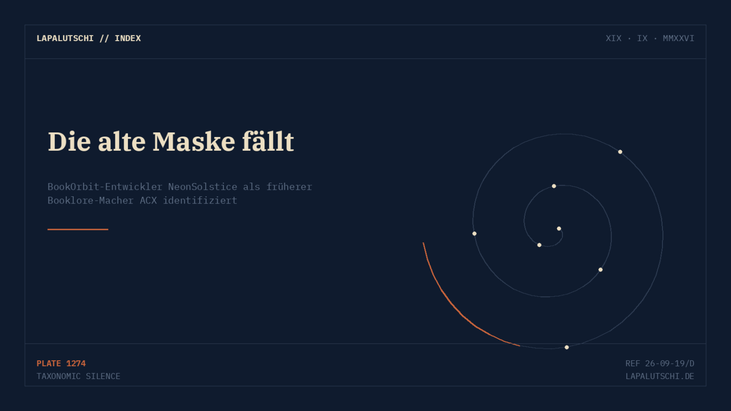 MASKE GEFALLEN! Entwickler der Self-Hosting-App BookOrbit als Kopf hinter dem Booklore-Debakel enttarnt