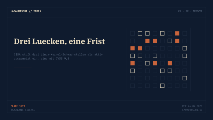 KERNEL-ALARM! CISA bestätigt aktive Angriffe auf drei Linux-Lücken — Frist läuft bereits MORGEN ab