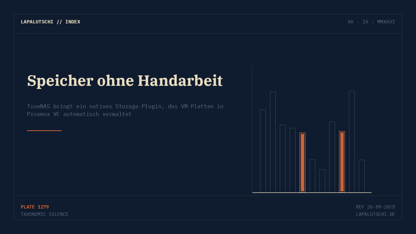 NAHTLOS-HAMMER! TrueNAS wird JETZT zum nativen Speicher-Backend für Proxmox — manuelles LUN-Gefrickel war gestern
