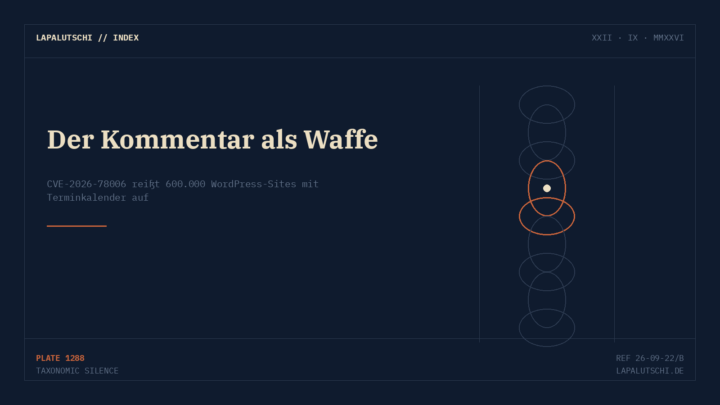 SCHOCK-LÜCKE! WordPress-Kalender-Plugin reißt 600.000 Websites auf — ganz ohne Login