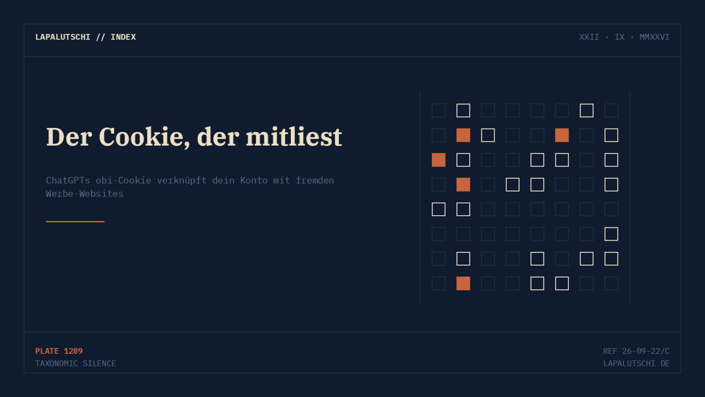 AUSSPÄHT! ChatGPT setzt heimlich einen Cookie, der dir quer durchs Netz folgt