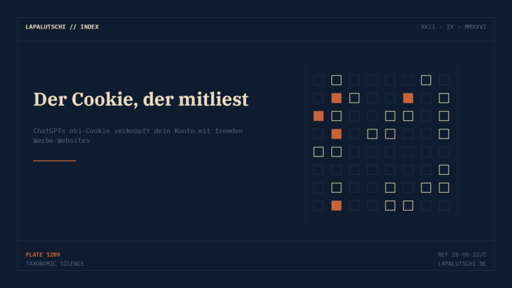 AUSSPÄHT! ChatGPT setzt heimlich einen Cookie, der dir quer durchs Netz folgt