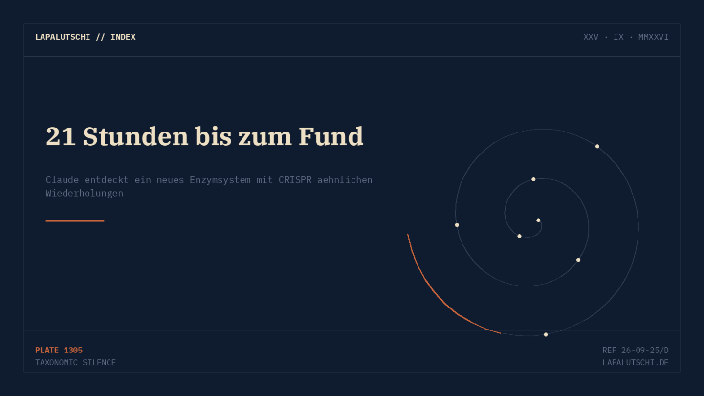 DURCHBRUCH IN 21 STUNDEN! Claude entdeckt ein Enzym, das aussieht wie CRISPRs kleiner Bruder