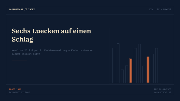 SSO-CHECK FÄLLIG! Keycloak stopft sechs Lücken auf einmal — und eine siebte wartet noch auf den Patch