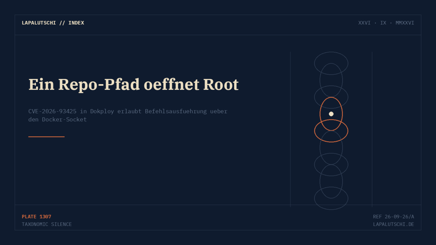 ROOT-ALARM! Dein Self-Hosting-Dashboard verrät Angreifern die Kommandozeile — Dokploy patcht Note 9,9