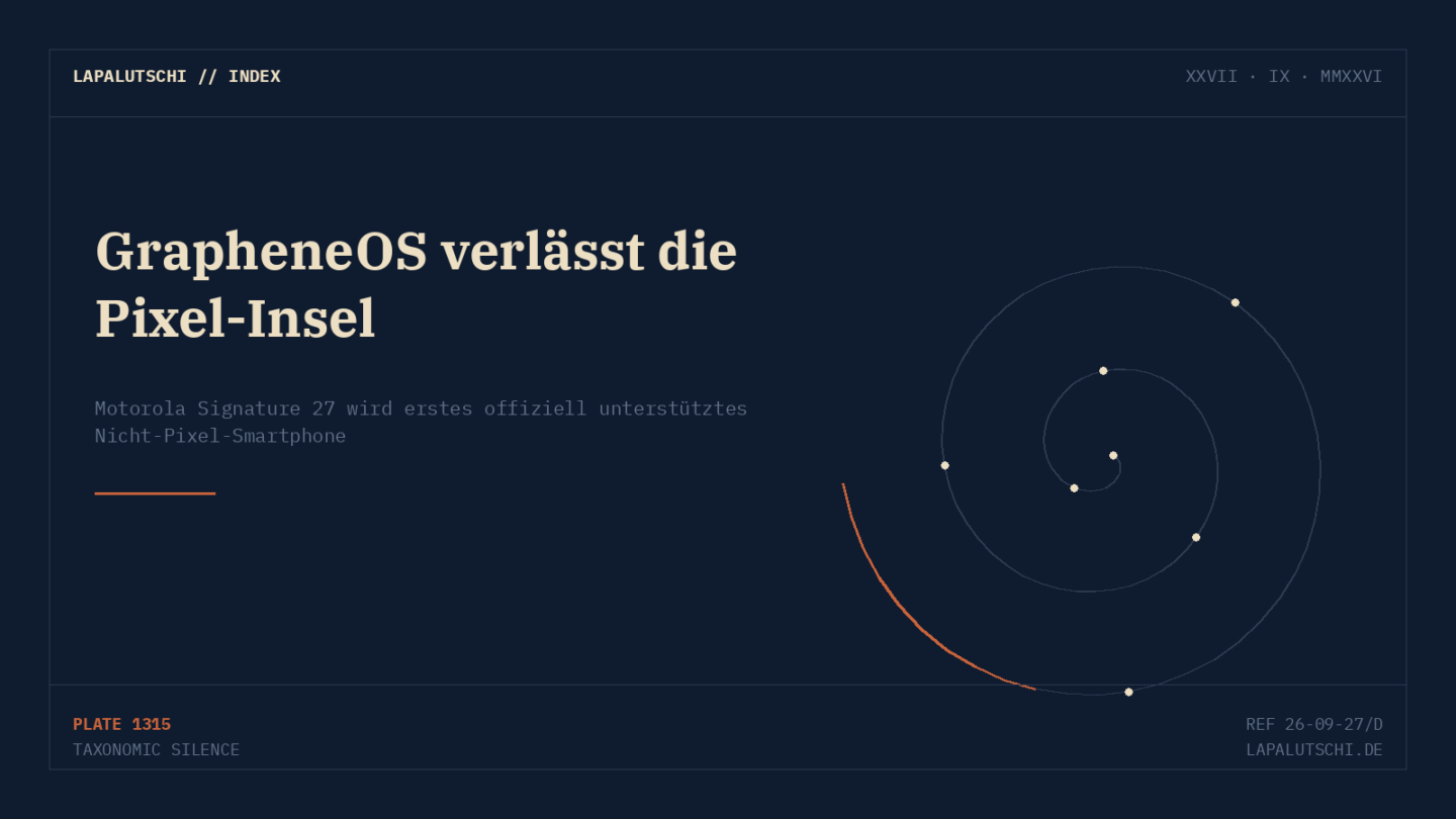 DURCHBRUCH! GrapheneOS verlässt ENDLICH die Pixel-Insel — Motorola macht’s möglich