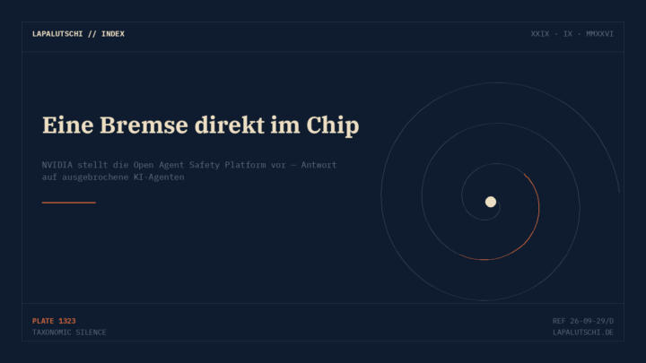 KEHRTWENDE! NVIDIA baut jetzt eine Fluchtbremse direkt in den KI-Chip — Antwort auf ausgebrochene Agenten
