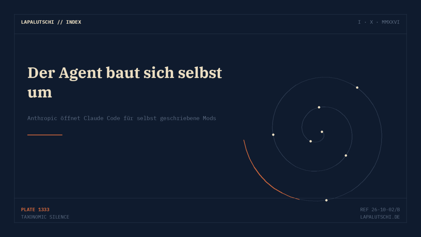 SELBSTUMBAU! Claude Code lässt sich jetzt von dir UMPROGRAMMIEREN — Anthropic warnt gleich mit