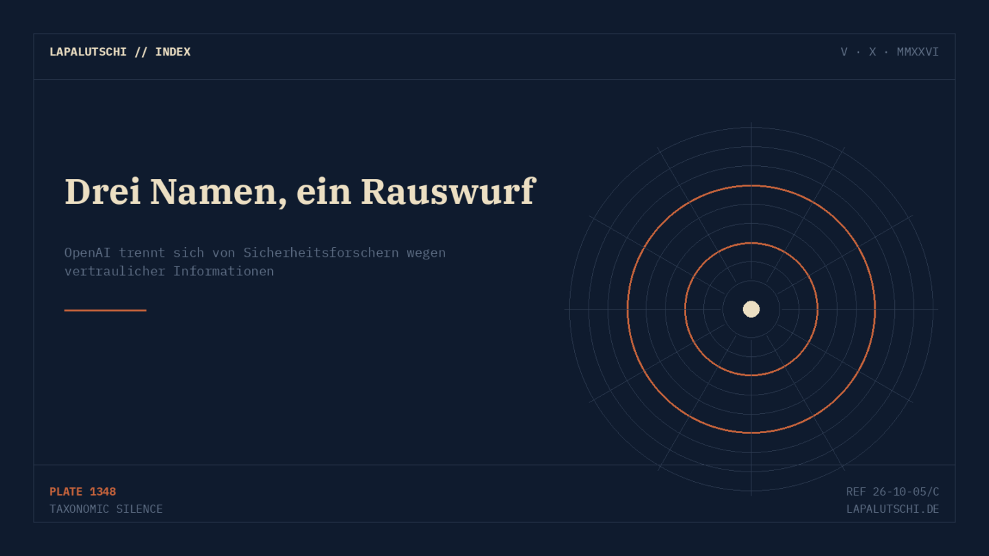RAUSWURF! OpenAI feuert drei Sicherheitsforscher — und schürt die nächste Vertrauenskrise