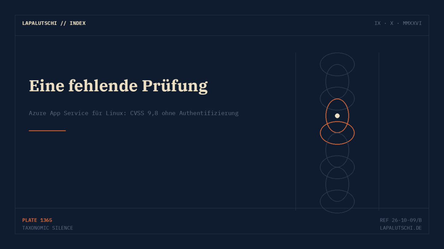 NOTFALL IN DER CLOUD! Eine fehlende Prüfung öffnet Azure App Service komplett — CVSS 9,8 ohne Login