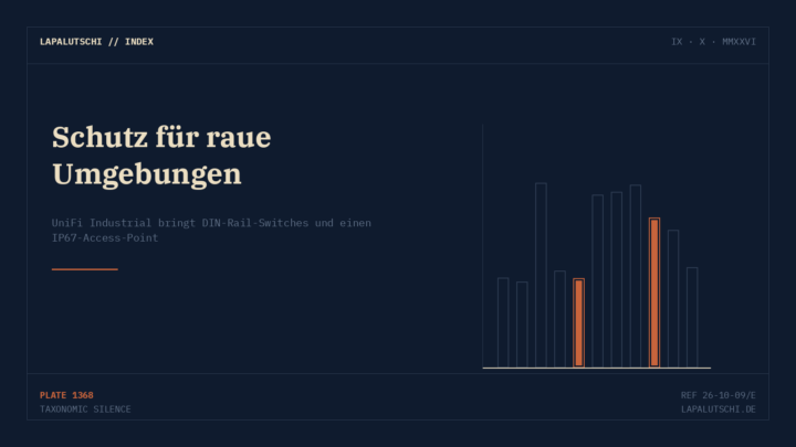 INDUSTRIE-SCHUB! Ubiquiti schickt UniFi jetzt in Fabrik und Außenbereich — mit IP67 und DIN-Schiene