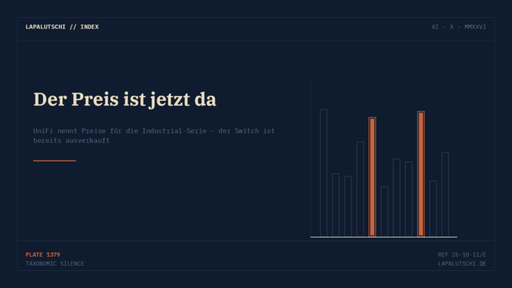 ENDLICH! UniFi verrät jetzt den Preis für die neue Fabrik-Hardware — ein Teil ist sofort ausverkauft