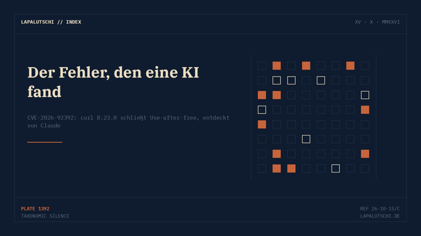 AUFGEDECKT! Eine KI findet die Speicherlücke — curl 8.23.0 schließt sie noch am selben Tag
