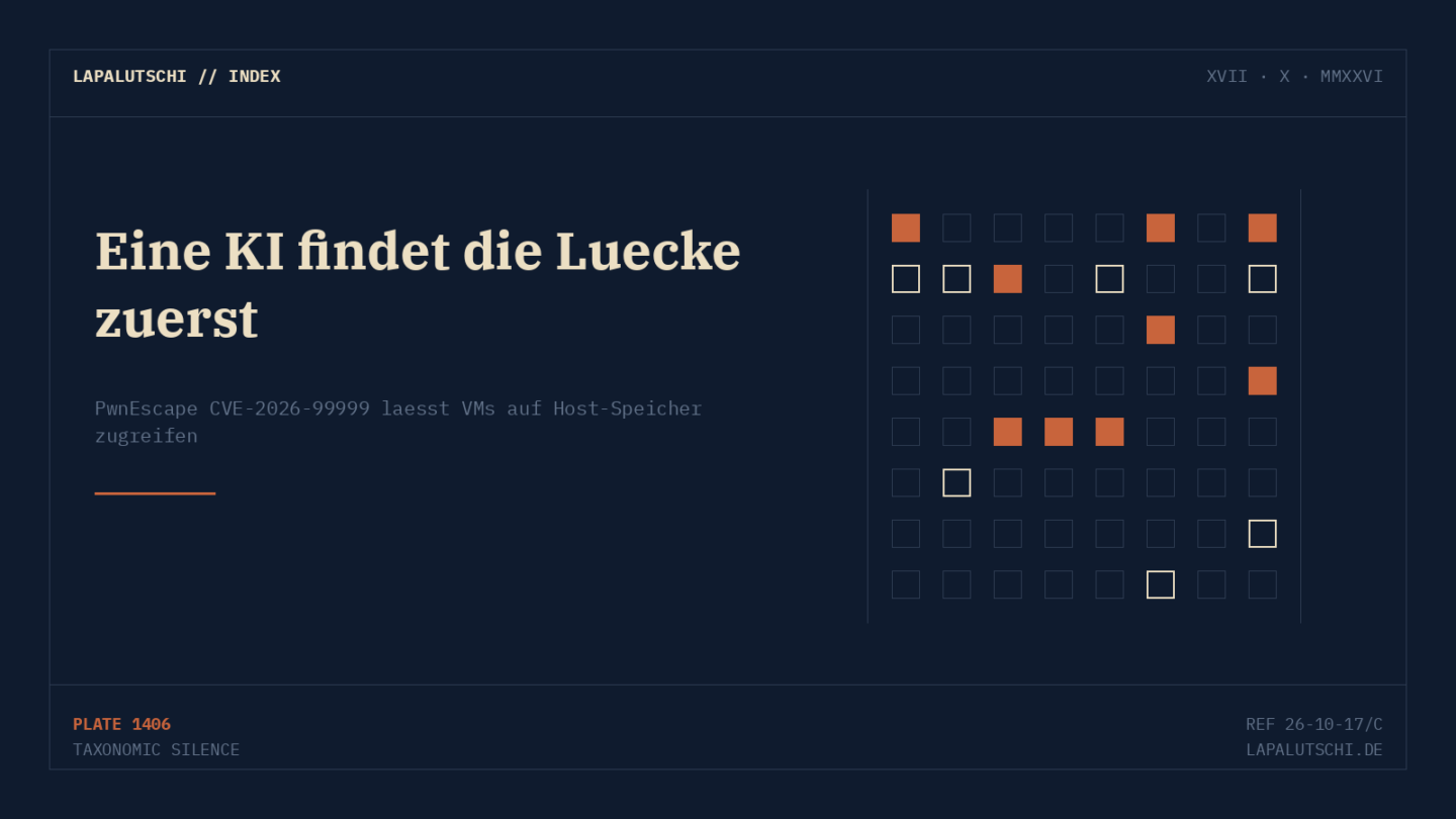 DURCHBRUCH! Eine KI findet die Lücke zuerst — PwnEscape lässt VMs auf Host-Speicher zugreifen
