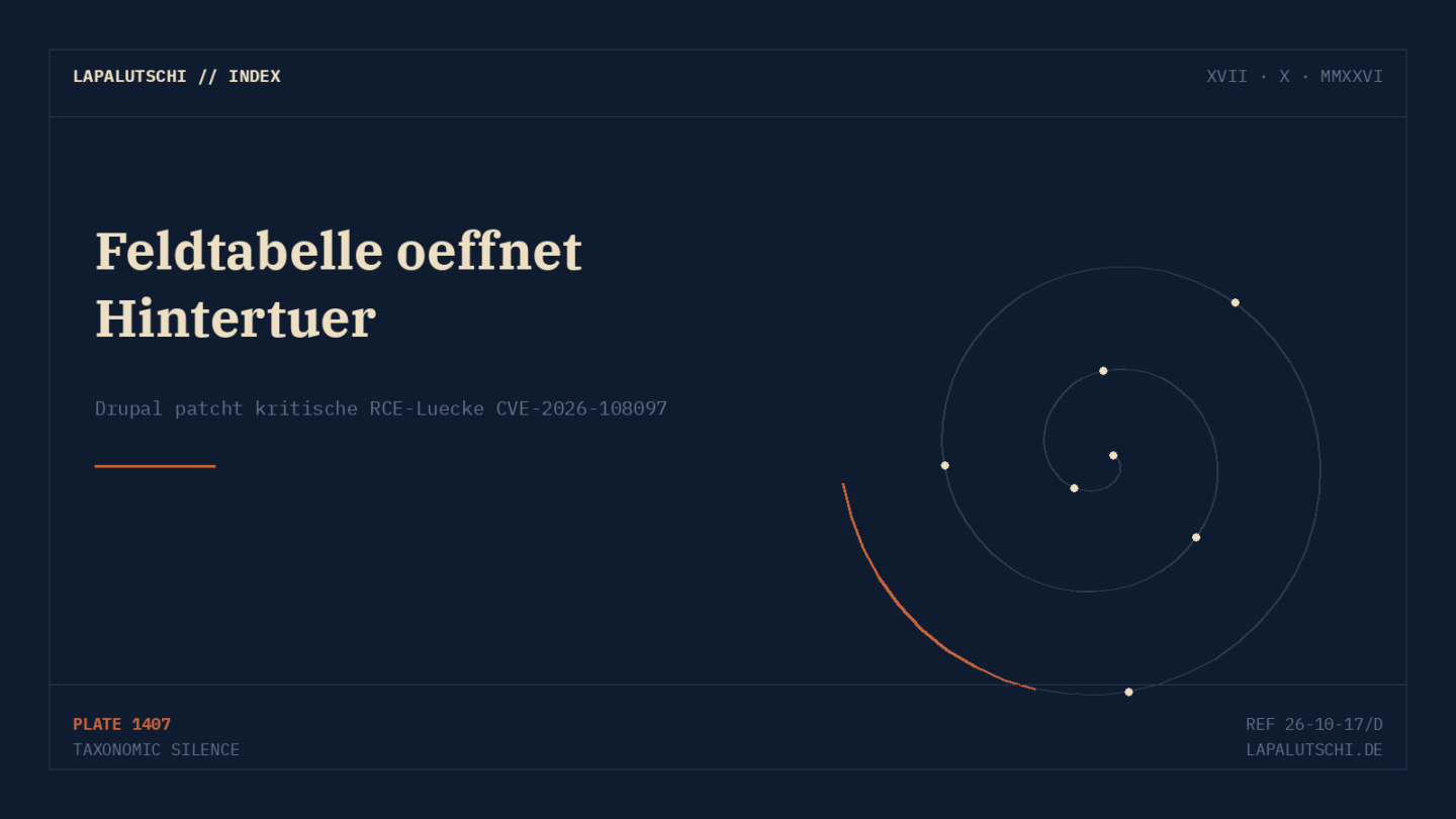 RCE-ALARM! Drupals Feld-Editor öffnet Hintertür für deine Website — JETZT patchen