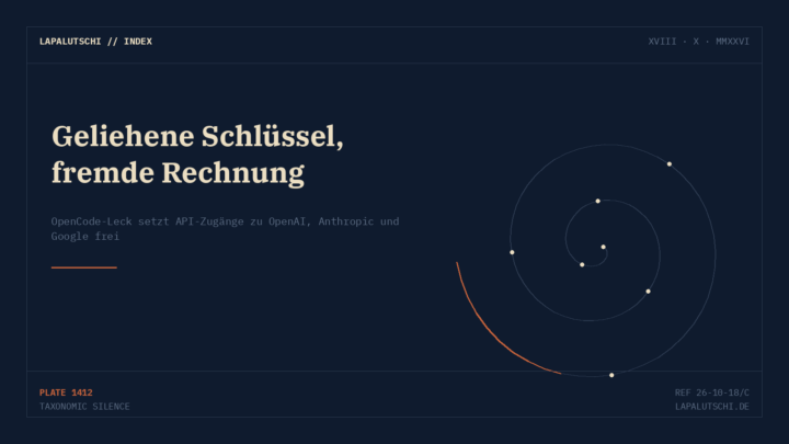 SICHERHEITSLECK! Fremde griffen auf KI-API-Schlüssel zu — OpenCode rät zum Sofort-Wechsel
