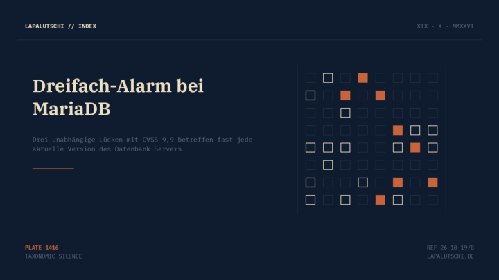 DATENBANK-ALARM! MariaDB hat gleich DREI Lücken mit der Höchstnote 9,9 — jetzt patchen