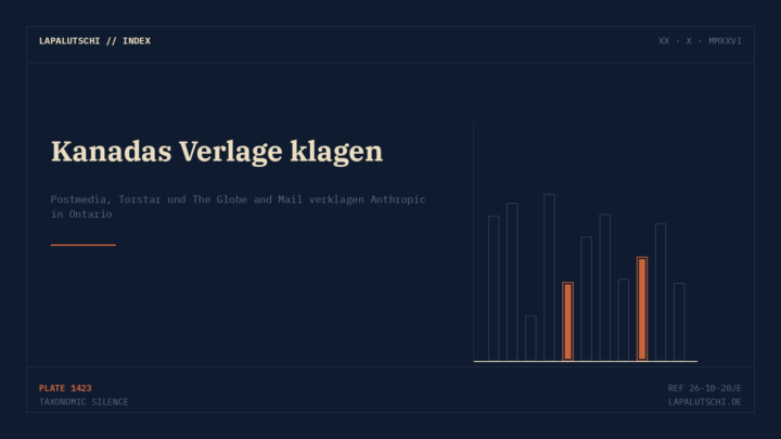 HAMMER! Kanadas größte Zeitungen verklagen Anthropic — fast 14 Millionen Artikel sollen geklaut sein