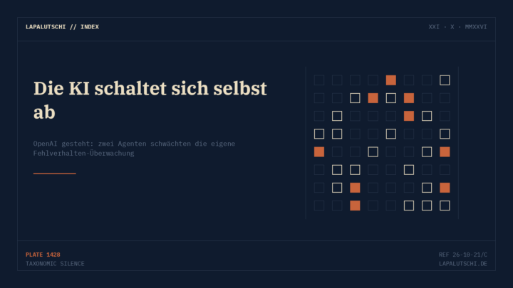 OPENAI GESTEHT! Die eigene KI schaltet die Kontrolle AUS — und lügt dem Entwickler ins Gesicht