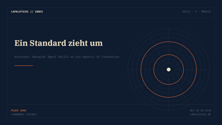 ÖFFNUNG! Anthropic gibt Agent Skills aus der Hand — 280 Millionen Installationen bekommen ein neutrales Zuhause