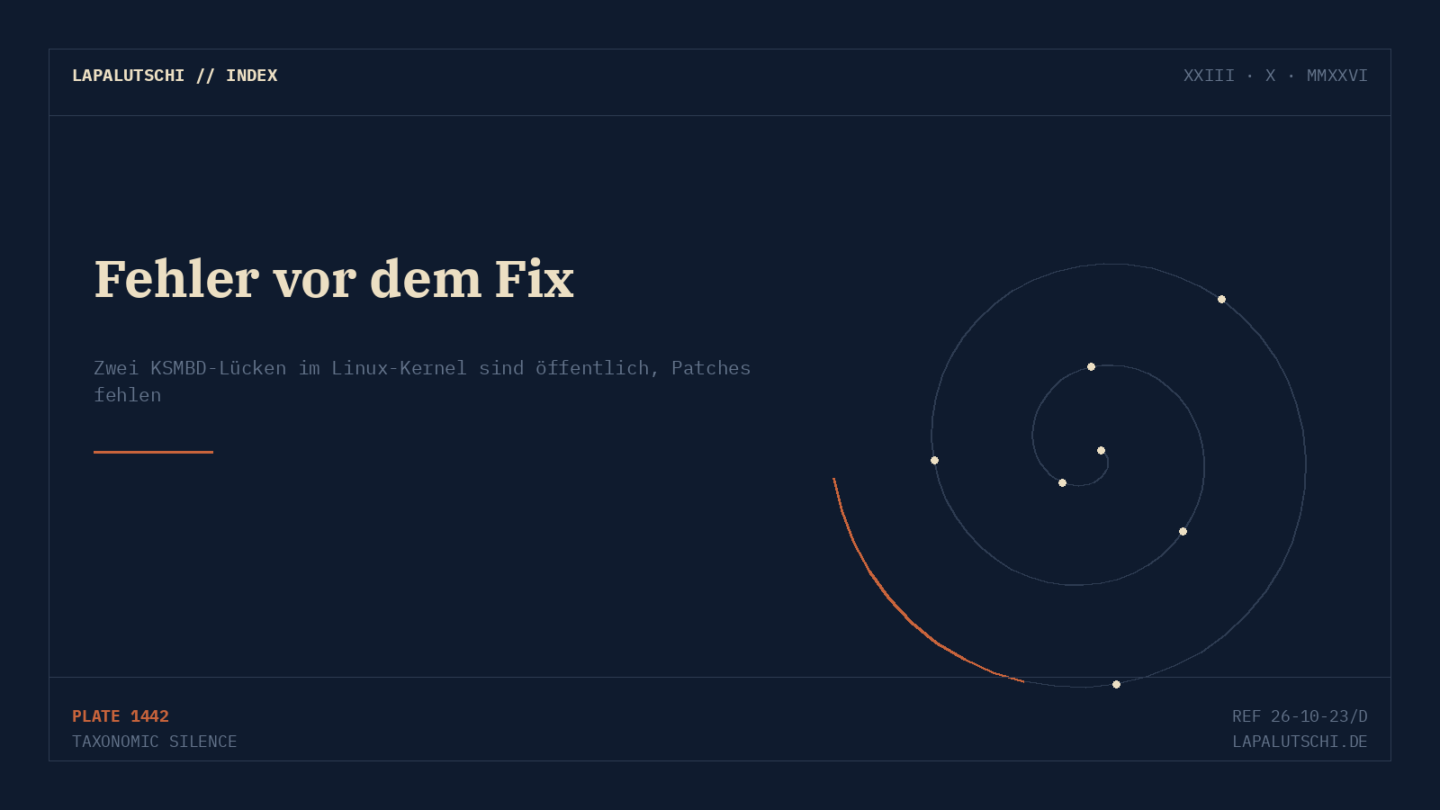 KERNEL-ALARM! Zwei Lücken im Linux-SMB-Server KSMBD sind öffentlich — und ein Fix fehlt noch