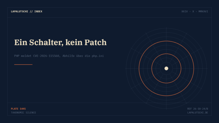 SCHON WIEDER PHP! Neue RCE-Lücke ohne Patch — dieser eine Schalter in der php.ini schützt dich JETZT